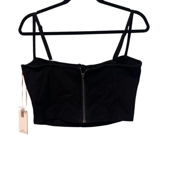 Good American Sleek Black Crop Top - Picture 5 of 8